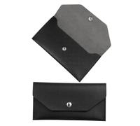 HOMSFOU 2pcs Leather Cash Wallet Reusable Envelope Wallet Slim Budget Money Cash Envelope Organizer for Daily Use for Women's System Financial Planning