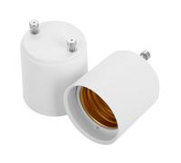 HOMSFOU 2pcs Light Socket Adapter Screw Base Converter for Standard Bulbs Easy Play Installation Non-permanent Retrofit Accessory for Flexible Lighting Upgrade
