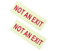 HOMSFOU 2pcs Luminous Exit Sign Not An Exit Door Signs Please Glow for Will Business Self Welcome Dark Not An Exit Sign Illuminated Cold Call Commercial Exit Signs Red Luminous Pvc