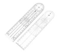 HOMSFOU 2Pcs Medical Goniometer Transparent Orthopedic Angle Ruler for Joint Range of Motion Measurement Therapy and Injury Assessment