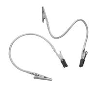 HOMSFOU 2pcs Metal Wire Clips Clamps Display Organizer Double-Headed Protective Coating Stainless Steel Aluminum Alloy Flexible Bendable Arms for Retail Stores and Office Use