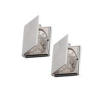 HOMSFOU 2Pcs Mini Bible Book Pendant Stainless Steel DIY Accessory for Keychains Decorative Use for Custom Hanging Decor Unique Design