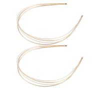 HOMSFOU 2pcs Multi-layered Thin Metal Headbands for Women, Adjustable Gold Wire Hairbands, Simple Elegant Hair Accessories for Weddings and Daily Wear