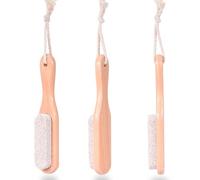 HOMSFOU 2pcs Nail Pumice Stone Scrubber Brush with Single-sided Volcanic Stone for Nail Cleaning and Spa Care White Suitable for Hand and Foot Art Maintenance