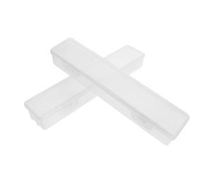 HOMSFOU 2pcs Personal Toothbrush Holder Travel Toothpaste Container Multifunctional Storage Compact Plastic Hard Sl ontemporary Travel Home Use