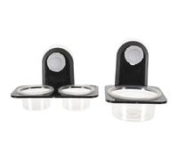 HOMSFOU 2pcs Plastic Reptile Feeder with Suction Cup, Reptile Feeding and Water Bowls Set for Tree-dwelling Lizards, Geckos, Chameleons - Terrarium Feeding Tool Suitable for Pet Habitat