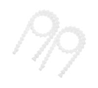 HOMSFOU 2pcs Plush Skeleton Snake Joint Parts Plush Flexible Joints Figure Armature for Stuffed Animal Frame Parts White Plastic