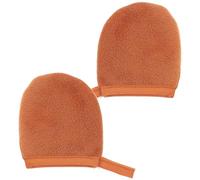 HOMSFOU 2pcs Plush Tanning Mitt for Quick and Efficient Spreading and Wiping Off Excess Sunscreen, Reusable Self-Tanning Glove for Smooth Application, Brown Lotion Applicator Mitt for Sun