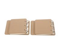 HOMSFOU 2pcs Pocket Size Notebook with Top Flip Ring, Portable Memo Pad