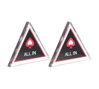HOMSFOU 2pcs Portable Poker Dealer Buttons with Double Layer Heart-shaped Glass Design, Lightweight and Convenient for Carrying, for Poker Tournaments and Club Events