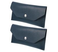 HOMSFOU 2pcs Portable Reusable Pu Cash Envelope Wallets for Travel and Airport Security, Elegant Green Bill Organizer Wallets for Busy Individuals and Travelers