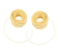 HOMSFOU 2pcs Pre Waxed Candle Wick Roll for DIY Soy Wax Beeswax Paraffin Candles Natural Flax Rope for Home Crafting with Stable Burn
