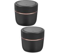 HOMSFOU 2pcs Press Lid Desktop Trash Can Convenient Mini Garbage Bin for Home Office Lightweight Portable Design with Lid for Kitchen Countertop Table More