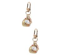 HOMSFOU 2pcs purse keychain car car bling accessories for women bags pendant accessories the cat wallet Miss keychain for backpacks in love Accessories cat party favors