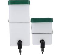 HOMSFOU 2pcs Rabbit Drinking Bottle Automatic Water Dispensing Hanging Design No Drip Water Dispenser Plastic Stainless Steel 600ml 1000ml for Small Pets