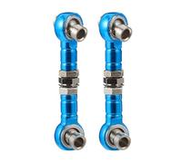 HOMSFOU 2pcs Rc Turnbuckle Rod 43mm Adjustable Steering Linkage | Stainless Steel and Aluminium Alloy Construction, Blue Finish, 3mm Ball Heads, Precision Alignment Tuning for Hobbyists
