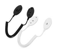HOMSFOU 2pcs Remote Control Holder with Lost Rope Strong Adhesive Hooks for Quick Installation No Drilling Required Compatible with Remotes Tablets and Phones