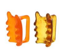 HOMSFOU 2pcs Resin Beewax Back and Shoulder Massagers for Spine and Waist, Body Massage Tool with Neck Relief, Suitable for Relaxation and Muscle Tension Release Random Color