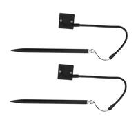 HOMSFOU 2pcs Resistive Screen Devices Stylus Pen with Precise Touch, Aluminium and Copper Construction, Anti-lost Spring Rope and Base, Compatible with Smartphones and Tablets