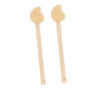 HOMSFOU 2Pcs Retro Leaf Shape Locking Pin Durable Bronze Cabinet Door Latch for Elegant Furniture Rustproof Design Traditional Craftsmanship for Home Decor