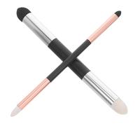 HOMSFOU 2pcs Reusable Dual Headed Blending Sponge Pen for Drawing and Sketching Washable Artist Blending Brush for Precise Shading Highlighting and Correcting Large Silver Small Rose Gold