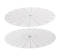 HOMSFOU 2pcs Rosette Badge Base Mold Ribbon Craft Template with Circular Alignment and Spacing Guide Board for Bow Maker Tool and Ribbon Flower Making in DIY Crafts