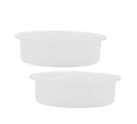 HOMSFOU 2pcs Round Silicone Mold for Resin Casting Coasters and Decorative Trays High Temperature Resistant Moulds for DIY Crafting Wax Compatible Artistic Home Accent