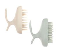 HOMSFOU 2pcs Scalp Massager Brush Hair Shampoo Brush Dual-Purpose Creative Design Lightweight Hips TPE Material for Relaxing Scalp Massage in Shower Random Color