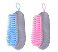 HOMSFOU 2pcs Scalp Scrubber Shampoo Hairbrush Set with Soft Bristles Head Cleaner Massage Comb for Wet and Dry Hair Scalp Detox and Dandruff Removal Random Color