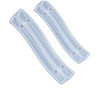 HOMSFOU 2Pcs Silicone Handle Mold for DIY Epoxy Resin Fruit Tray Handles Flexible Curved Moulds for Custom Decorative Grips Suitable for Home Restaurant Cafe Bar Use