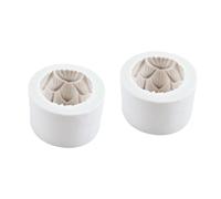HOMSFOU 2pcs Silicone Lotus Flower Mould for DIY Soap Making Cake Decoration Crafting Random Color for Handmade Soaps Puddings Candles Desserts for All Occasions Random Color