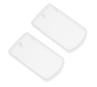 HOMSFOU 2pcs Silicone Perforated Pendant Casting Mold for DIY Craft Making, White Silicone Material with Simple Application Method, for Handmade Wine Glass Labels and Charms