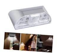 HOMSFOU 2pcs Silver LED Intelligent Door Lock Sensor Light with Infrared Human Body Induction Night Lamp for Bedroom Cabinet Garage Corridor Stairwell Auto Off in Darkness