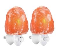 HOMSFOU 2pcs Small Decorative Night Lights with Bulbs Plug Into Wall for Bedroom Bathroom Hallway UK Plug Acv Elegant Ambient Lighting for Home