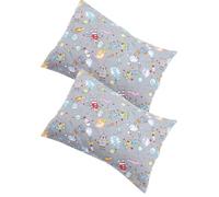 HOMSFOU 2pcs Small Pillow Cases Envelope Closure Pillow Covers Cotton Travel Pillowcase with Grey Starry Print