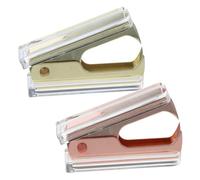 HOMSFOU 2Pcs Small Portable Stapler Remover Ergonomic and Acrylic Staple Removing Tool Heavy Duty Mini Office Supply for Teachers and Home Use