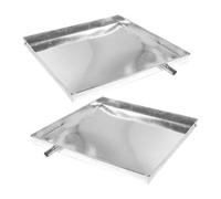 HOMSFOU 2pcs Square Air Conditioner Drain Tray Durable Iron Water Drip Pan for Indoor Outdoor Units Leakproof Design Prevents Water Leakage for Air Conditioning Maintenance