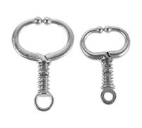 HOMSFOU 2pcs Stainless Steel Calf Nose Rings Small Medium Reusable Cattle Nose Hoop for Weaning, Livestock Handling Tool, Farm Animal Accessories