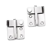 HOMSFOU 2pcs Stainless Steel Sliding Door Lock Theft Gate Bolt Latch for Left Right Opening Barn Doors Durable Weather Resistant Security Bolts for Outdoor Use