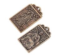 HOMSFOU 2pcs Taisui Feng Shui Amulet Keychain Pendant for Year of the Dragon 2024, Chinese Zodiac Lucky Charm Key Ring Decor for Personal Protection and New Year Blessing