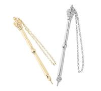 HOMSFOU 2pcs Torah Bible Pointer Metal Hand Reading Tool for Adults Accurate Text Following and Convenient Scripture Study Gold Portable Finger Markers for Efficient