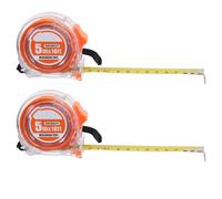 HOMSFOU 2pcs Transparent Retractable Tape Measures Dual Metric Imperial Scale Flexible Measuring Tapes for Sewing Crafts Office Travel Clear Ruler
