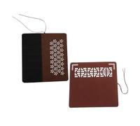 HOMSFOU 2pcs Vintage Felt Roll Up Brush Pouch with Hollow Out Design Calligraphy Pen Case Holder for Artists Space Saving Storage Organizer for Watercolor and Oil Brushes