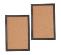 HOMSFOU 2pcs Wall Mounted Framed Cork Board for Home Office School Versatile Memo and Picture Display Notice Board for Organization and Project Management