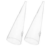 HOMSFOU 2pcs Wall Mounted Hydroponic Glass Vases Cone-shaped Hanging Containers for Indoor Plants Home Décor
