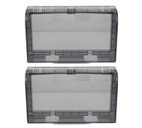 HOMSFOU 2Pcs Waterproof Wall Switch Socket Outlet Cover Transparent Double Wall Switch Protector Face Plate Panel Box for Bathroom, Living Room