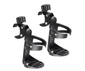 HOMSFOU 2pcs Wheelchair Cup Holder Secure Fit for Mobility Walkers Strollers Bottle Holders for Outdoor Activities Hospitals Nursing Homes