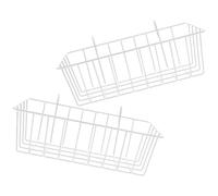 HOMSFOU 2pcs White Rabbit Hay Feeder Rack for Cage Small Animals Sturdy Hanging Bunny Feeder Holder Convenient for Rabbits and Hamsters