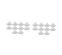 HOMSFOU 2sets DIY Crown Charms for Hair Accessories Delicate Crystal Adornments for Bags Unique Doll Decor Festive Handmade Embellishments for Weddings and Crafts 10pcs*2