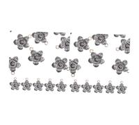 HOMSFOU 2sets Mini Cherry Blossom Alloy Charms for DIY Jewelry Making Flower Beads and Hanging Decor Antique Silver Pendants for Unique Accessories and Crafts 50pcs*2